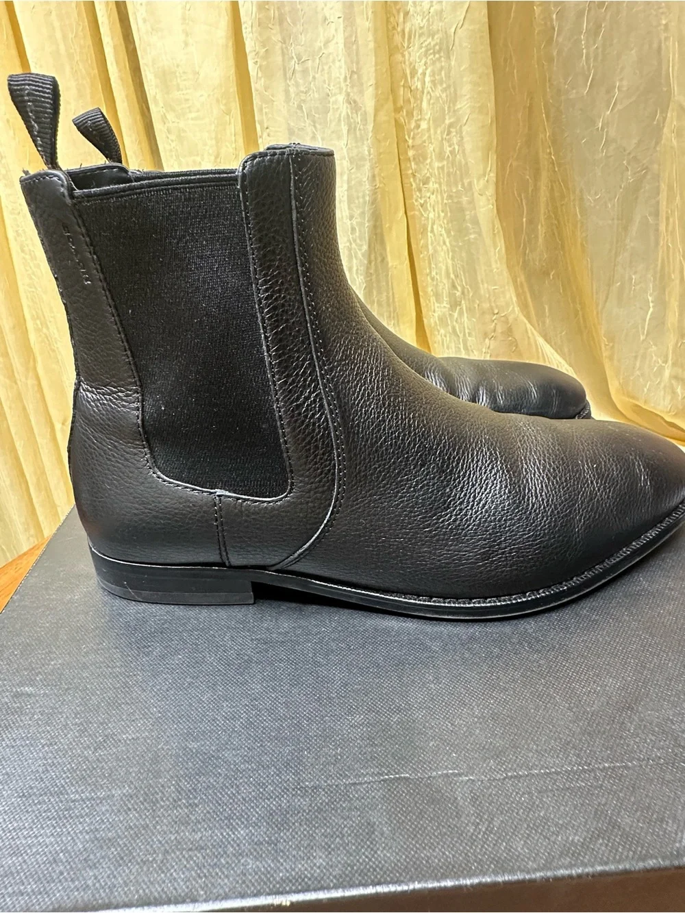Coach Men's Black Leather Graham Chelsea Boots Size 9